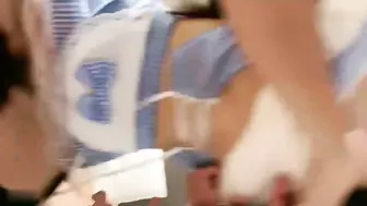 可爱双马尾小萝莉性感反差黑丝吊带袜小臭脚足交啪啪爱抽插