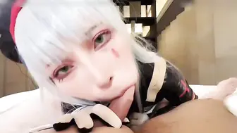 白毛武装娘的贴心服务主动掰开粉穴后入榨精 用粉嫩的蜜穴紧紧夹住你的欲望，让你后入狂干，最后射在她的身体深处